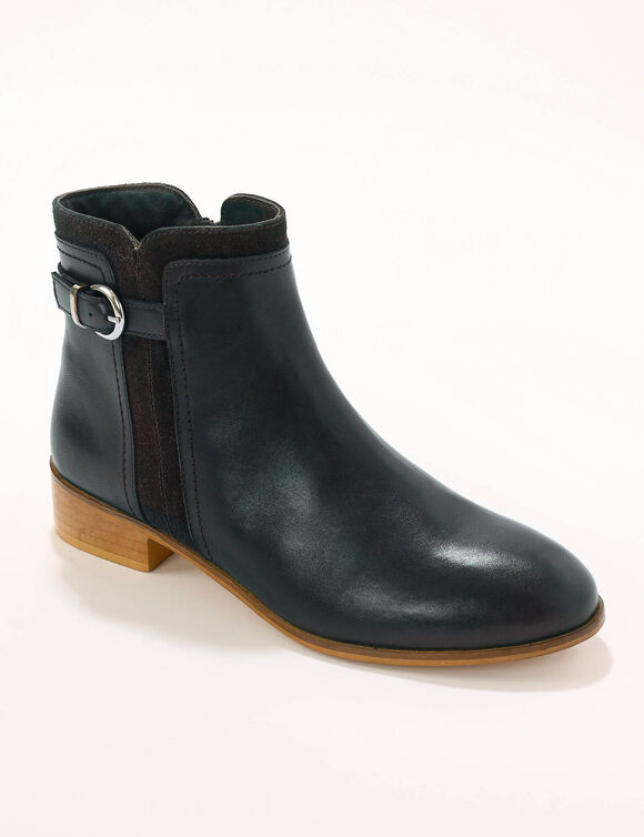 Boots plates en cuir (marine) Boots plates en cuir (marine)